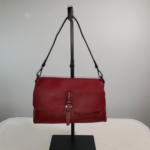 Source Unknown Handbags - New Leather Crossbody Bag Red 2 Detachable Straps 11" x 7" x 4.75"